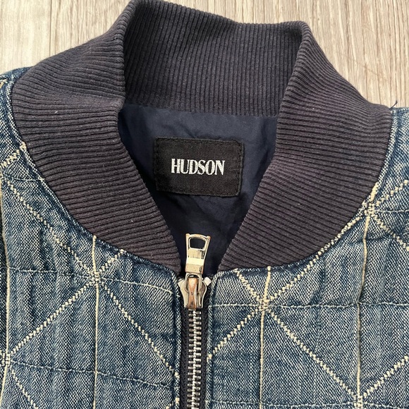 Hudson denim jacquard bomber jacket - Picture 4 of 7